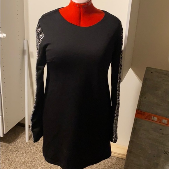 Top Shop Dress with sequin beaded sleeves - Picture 4 of 4